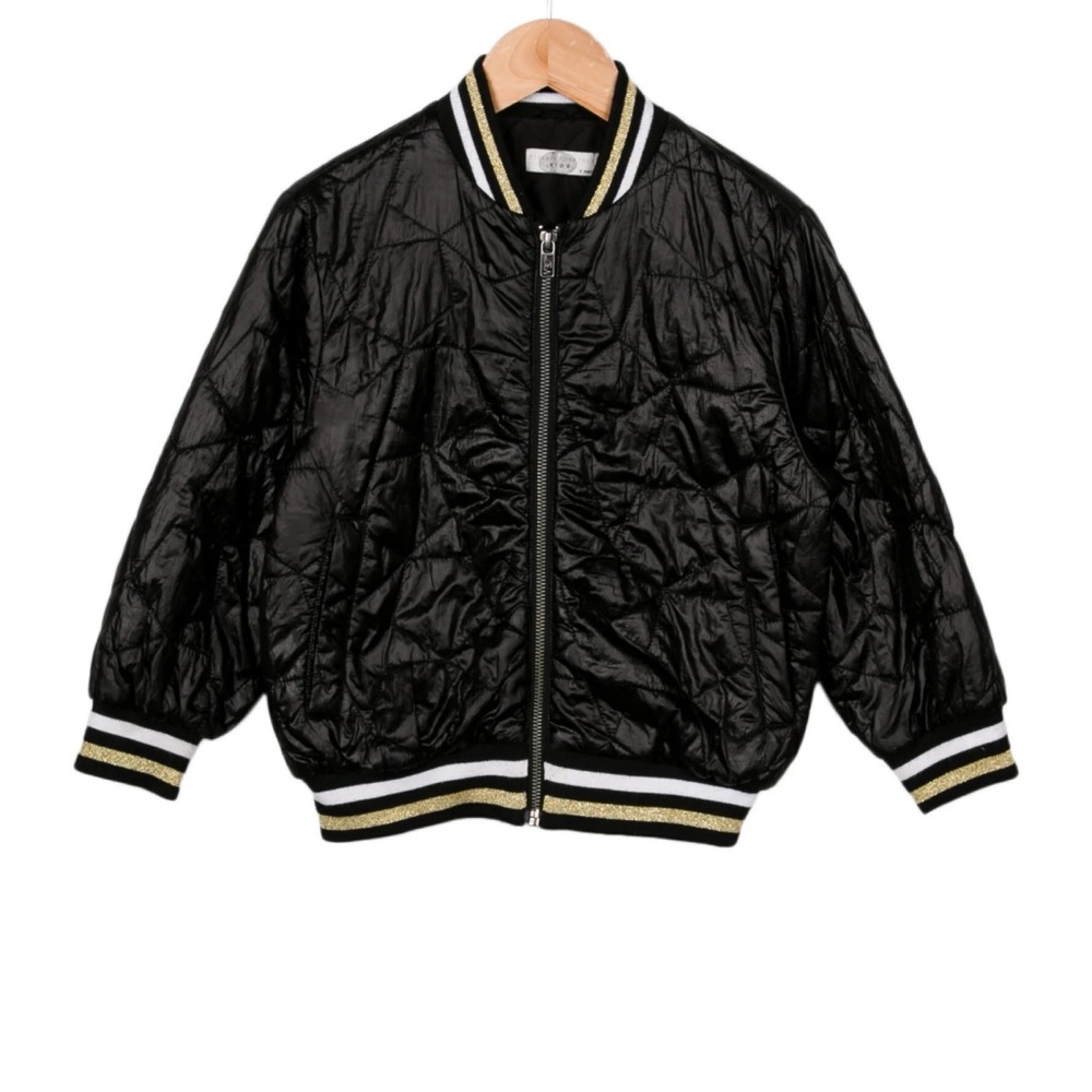 Kids Black Quilted Jacket